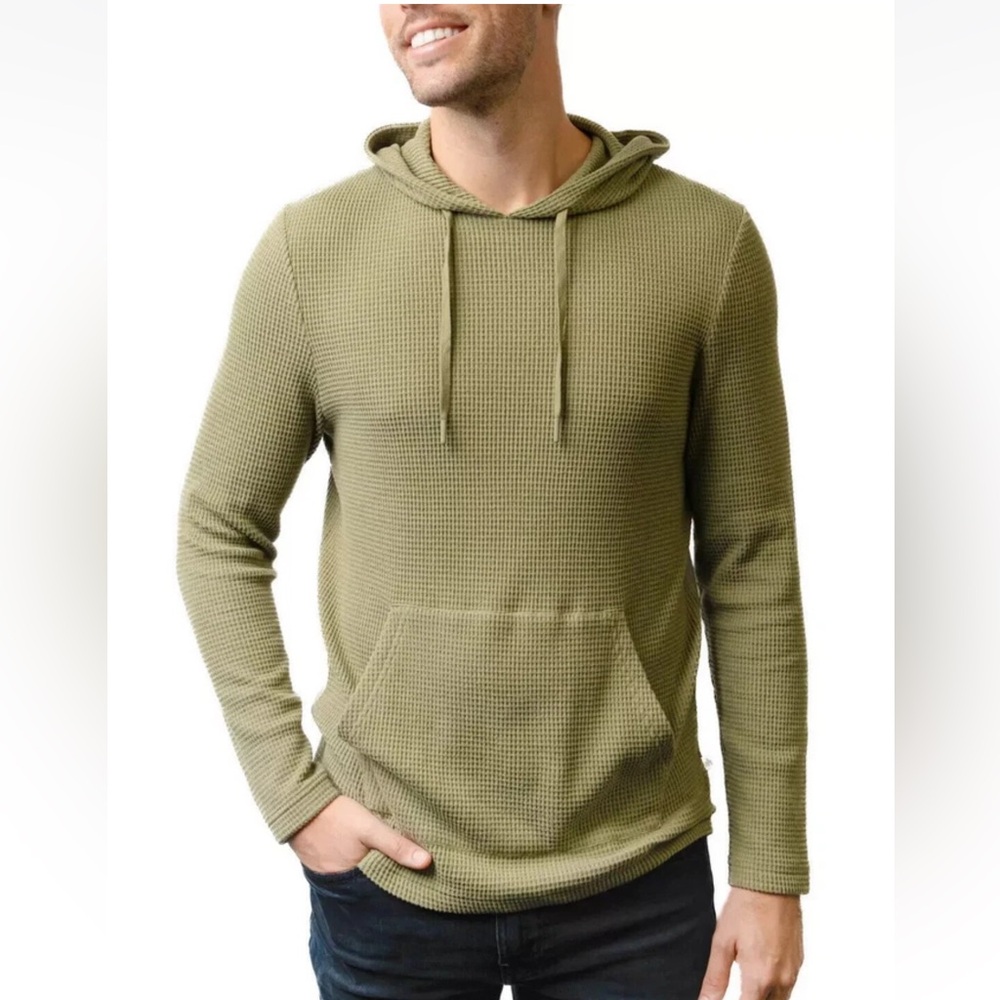 Rainforest Lounge Men's Soft Textured Hoodie Olive Green